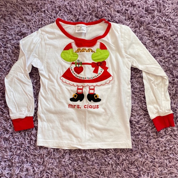 Girls 5t Mrs Claus Christmas pajama set - Picture 4 of 13
